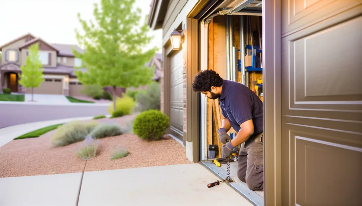 Modern garage door on a Littleton, Colorado home