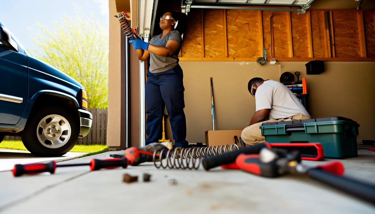 Residential garage door in Thornton, Colorado
